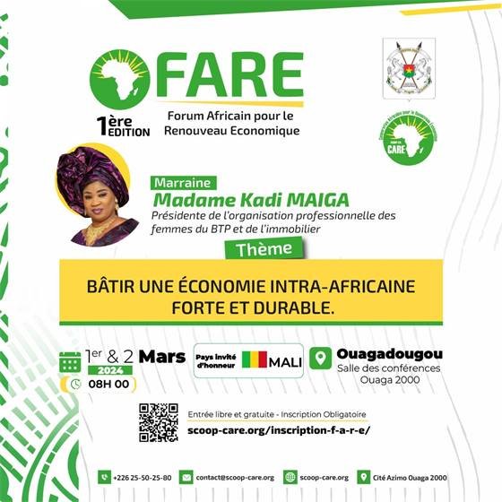 SCOOP-CA CARE – Coopérative Africaine pour le Renouveau Économique — Marraine FARE 2024