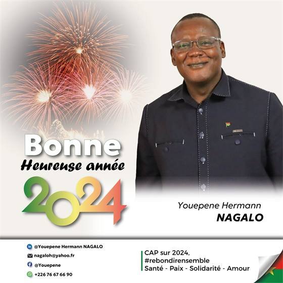 M. Nagalo – Couverture SBPME Bissau 2024 & image institutionnelle — Bonne année NAGALO