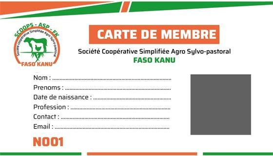SCOOPS-ASP Faso Kanu — carte de membre recto 01