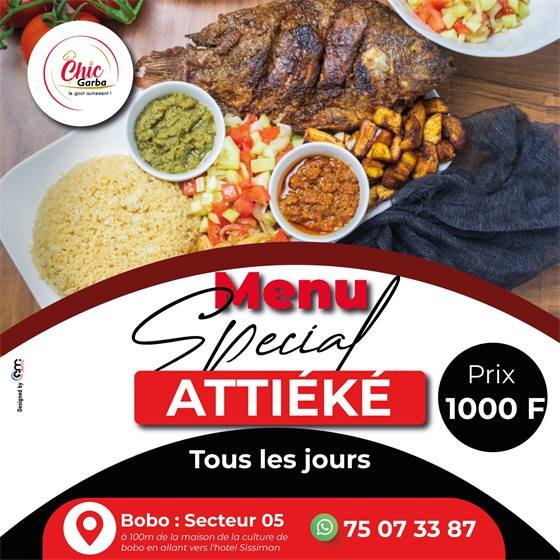 Chic Garba Bobo & Cave Le Vigneron — Menu special garba