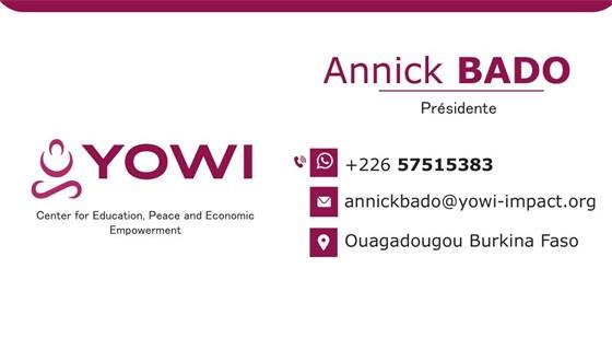 YOWI – Association Femme d'Impact — Carte de visite YOWI nn