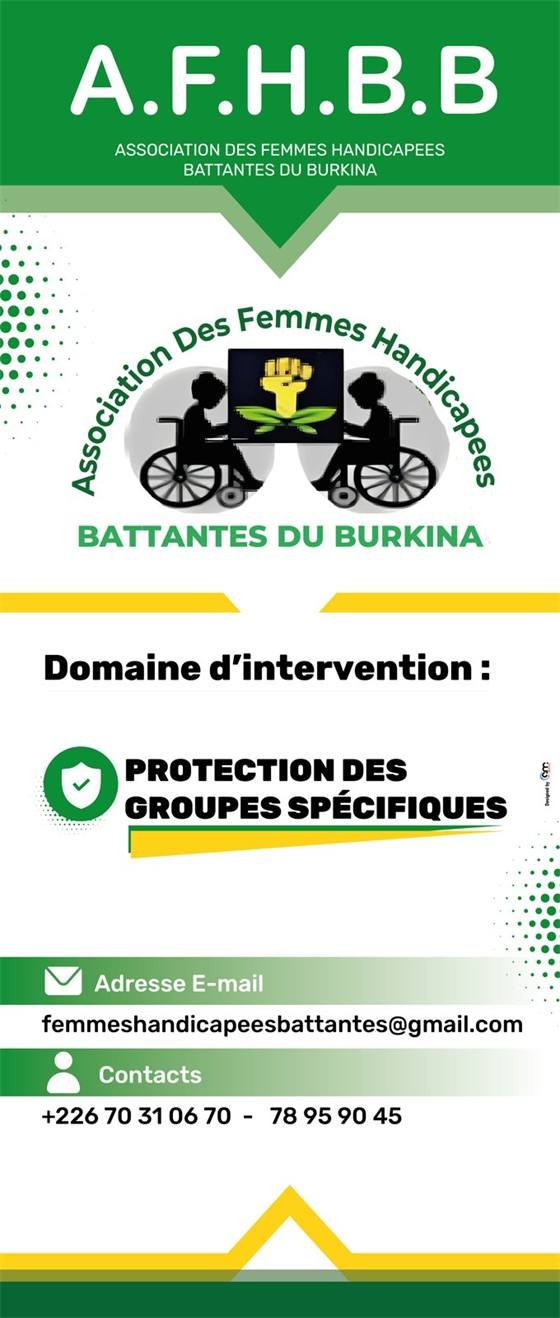 AFHBB – Association des Femmes Handicapées Battantes du Burkina — Kakemono AFHBB