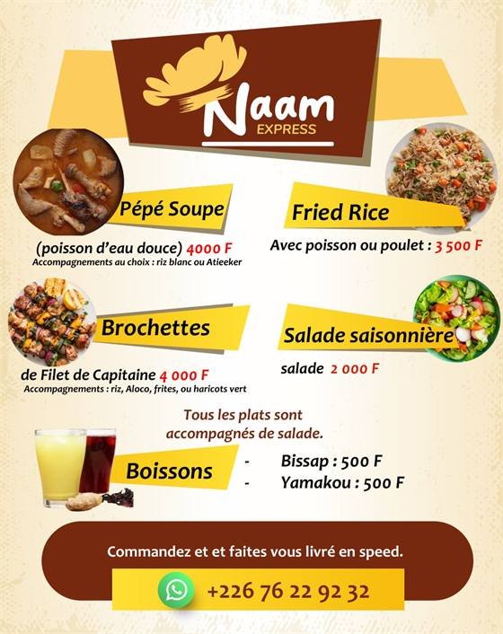 Naam Express — Menu Lundi