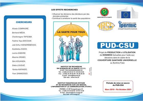 Projets santé PREP-EPID & PDU-CSU — Dépliant A4 PUD-CSU Ok-vf