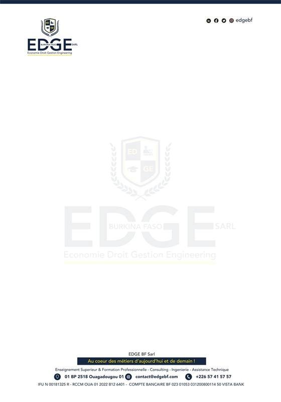 EDGE Burkina — Te╠éte de lettre Edge BAT vectorise