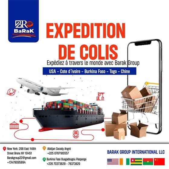 Barak Group International LLC — Expedition de clolis