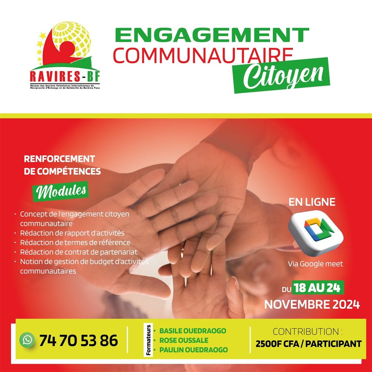 Ravires-BF – Engagement communautaire citoyen