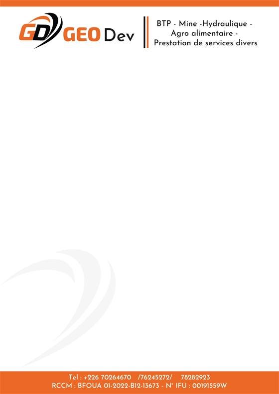 Geo Dev — Papier entete geodev